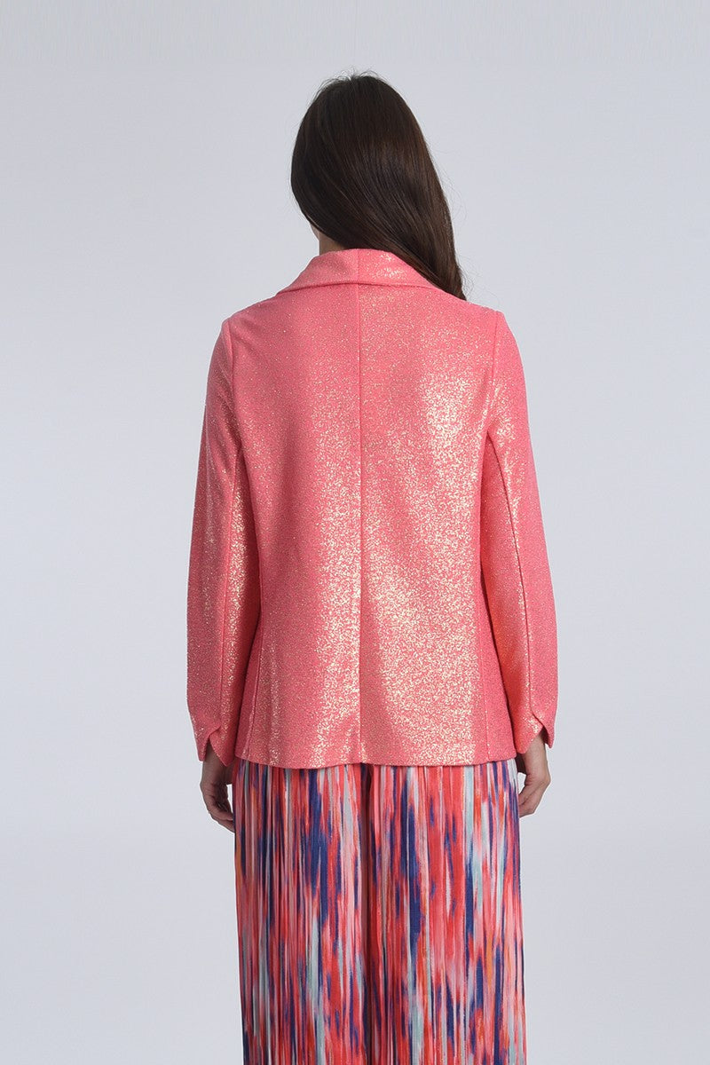 Molly Bracken Pink Gold Sparkle Blazer