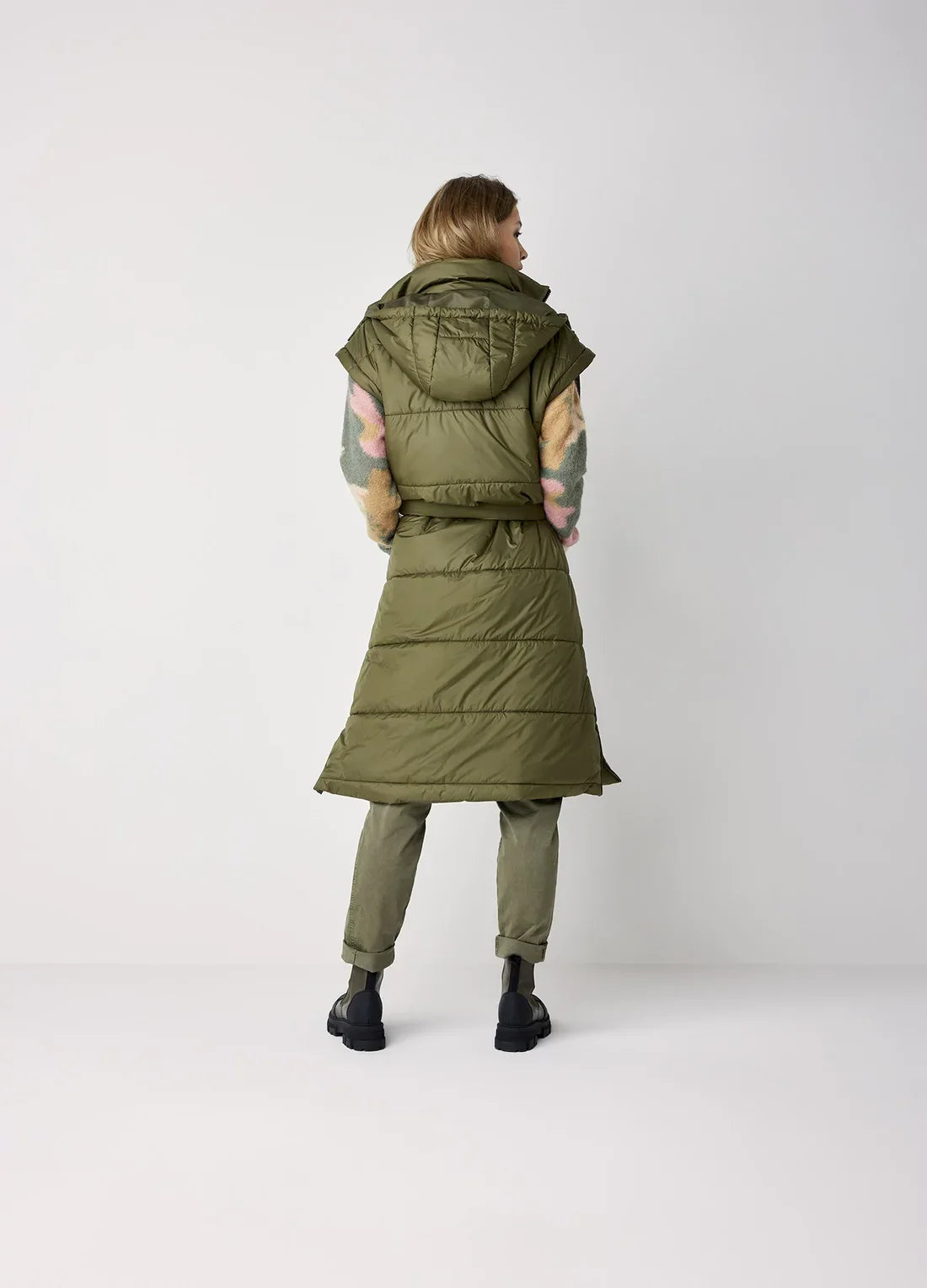 Summum Ivy Green Padded Coat/Gillet