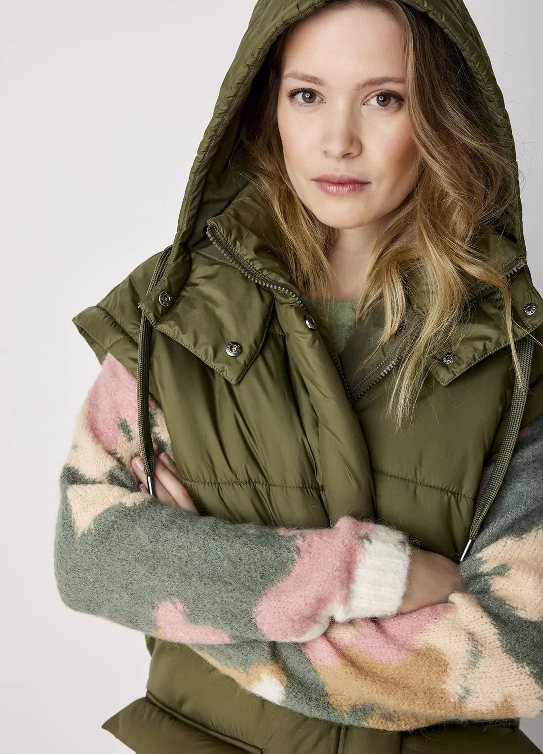 Summum Ivy Green Padded Coat/Gillet