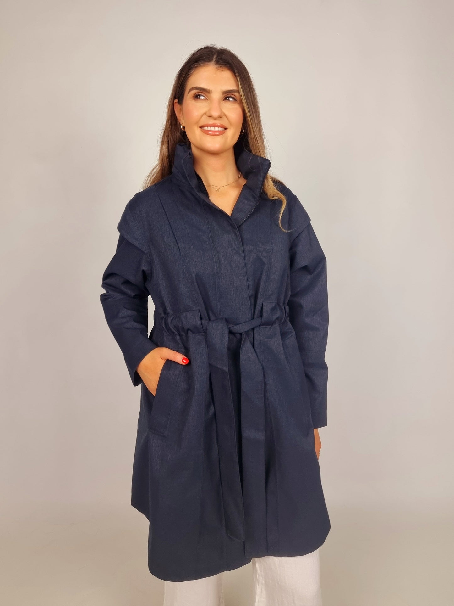 BRGN Monsun Dark Navy Monsun Coat