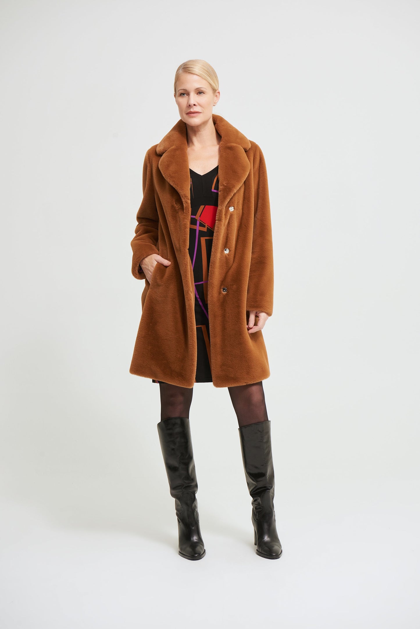 Joseph Ribkoff Faux Fur Coat