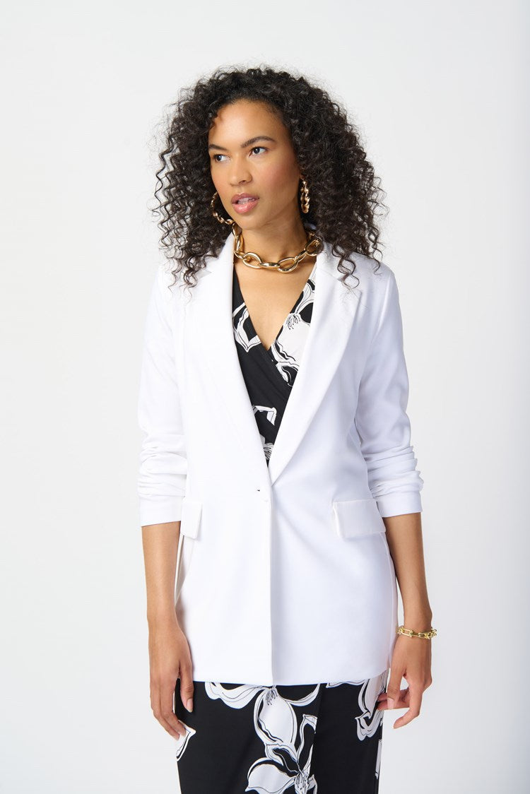 Joseph Ribkoff Vanilla Open Long Front Blazer