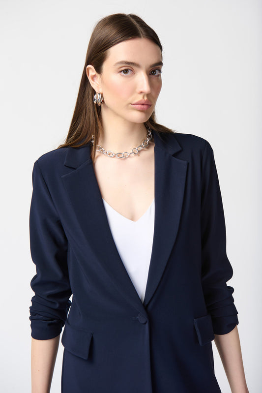 Joseph Ribkoff Midnight Blue Open Long Front Blazer