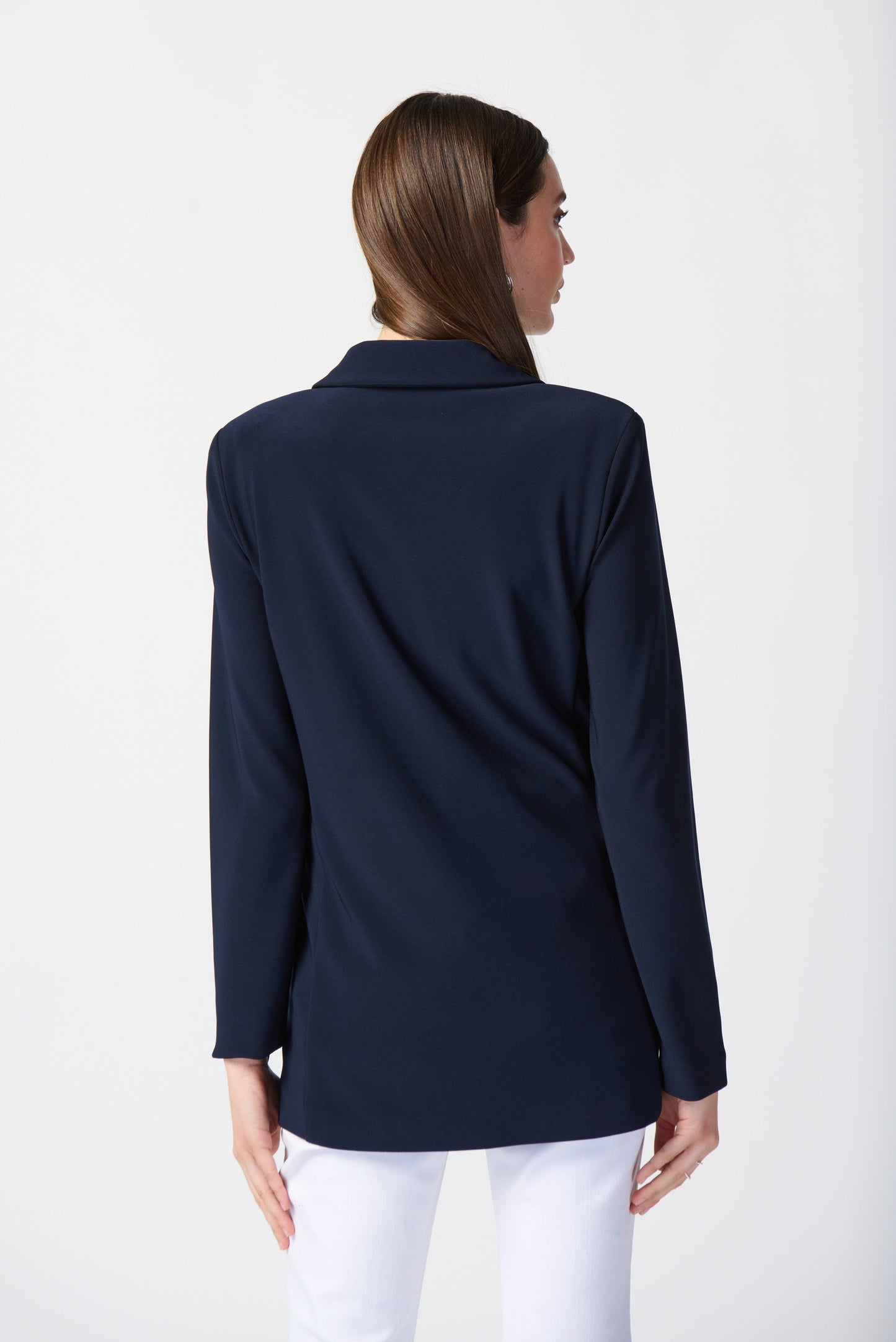 Joseph Ribkoff Midnight Blue Open Long Front Blazer