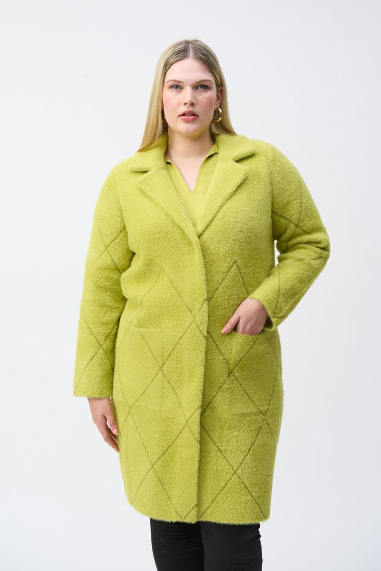 Joseph Ribkoff Wassabi Notched Collar Coat