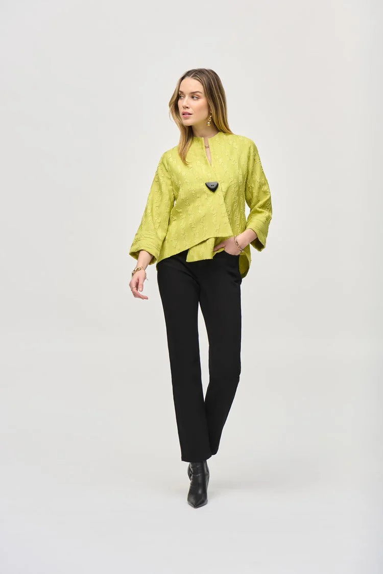 Joseph Ribkoff Wasabi Woven Jacquard Swing Jackey