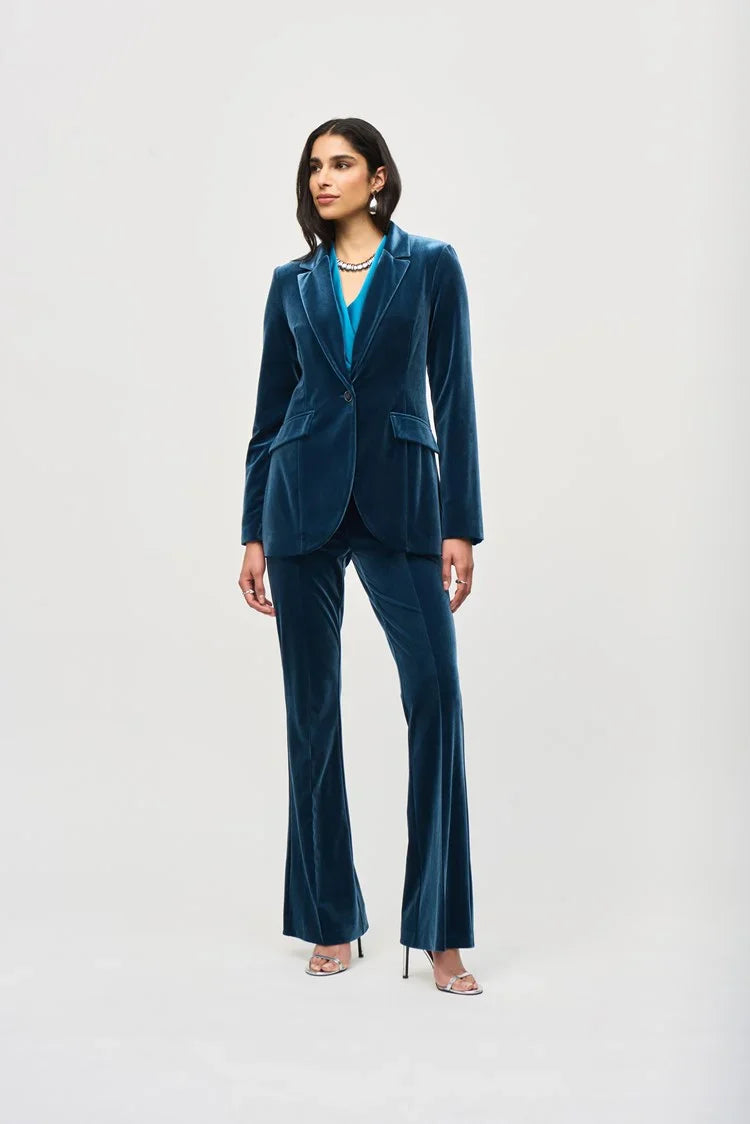 Joseph Ribkoff Nightfall Velvet Fitted Blazer