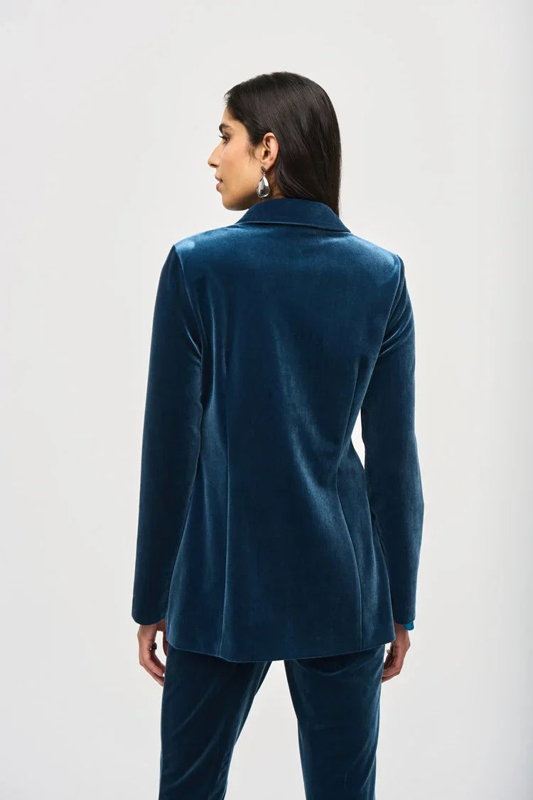 Joseph Ribkoff Nightfall Velvet Fitted Blazer