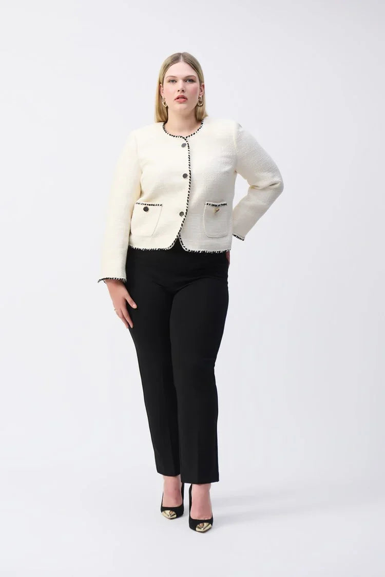 Joseph Ribkoff Boucl¨¦ Jacket With Contrast Trim