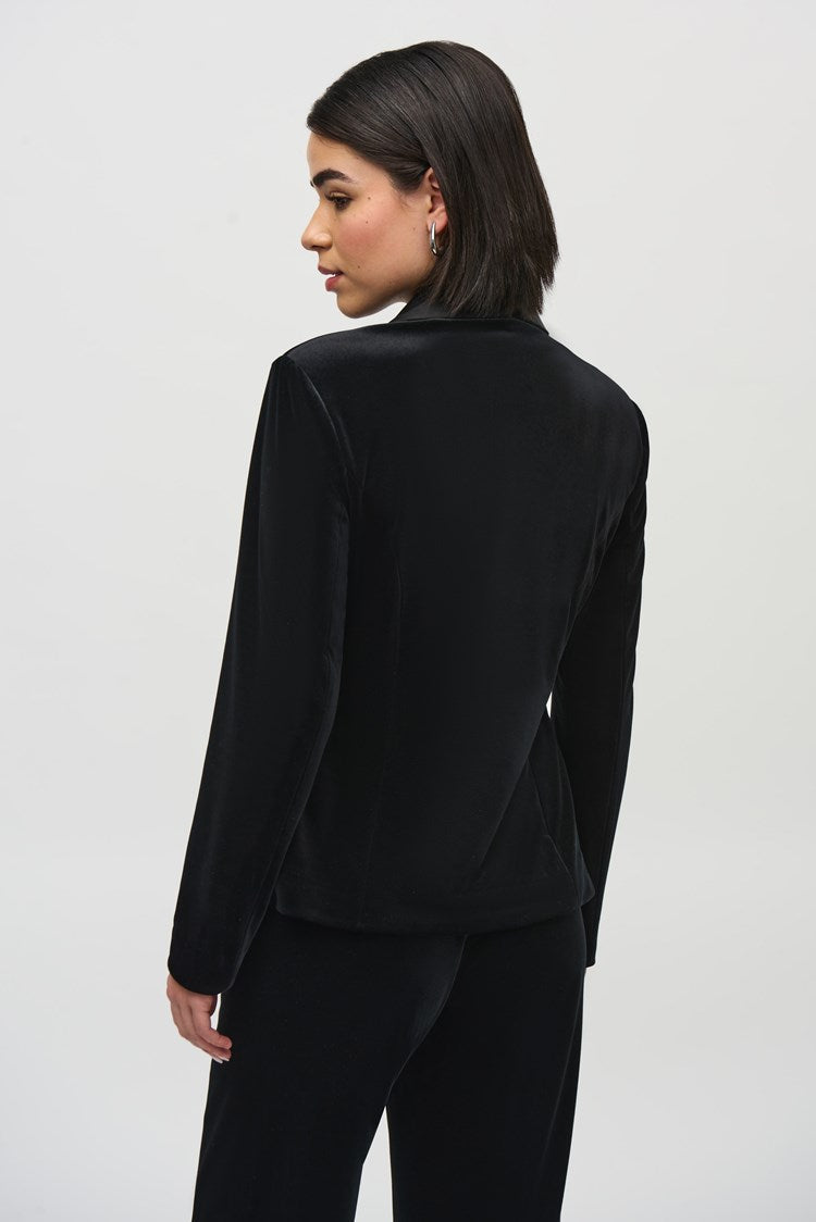 Joseph Ribkoff Black Velvet Blazer And Cami Set