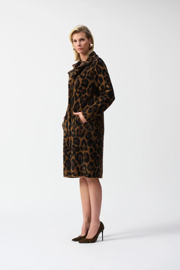 Joseph Ribkoff Jacquard Animal Print Coat