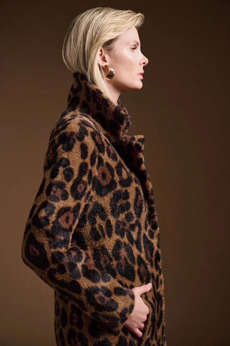 Joseph Ribkoff Jacquard Animal Print Coat