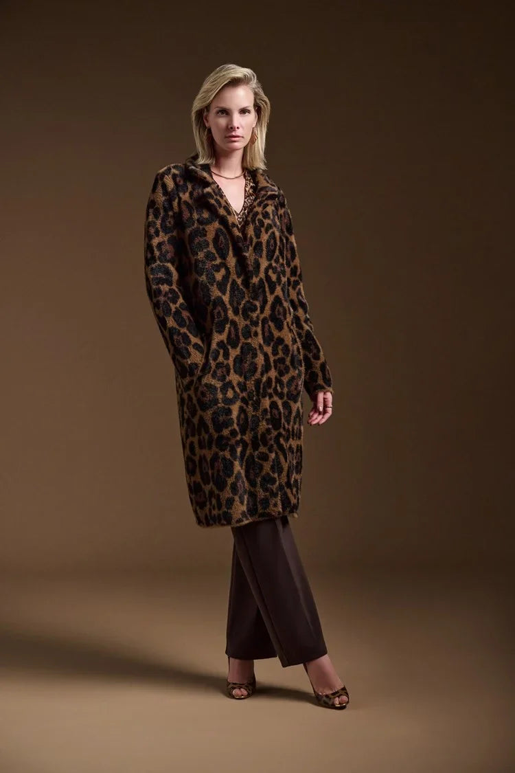 Joseph Ribkoff Jacquard Animal Print Coat