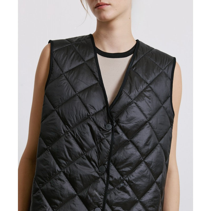 Access Fashion Black Quilted Gillet