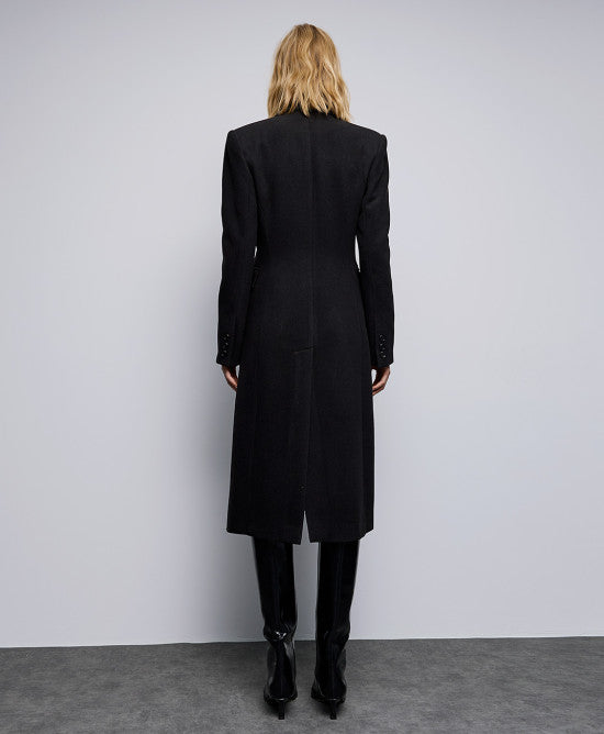 Access Fashion Black Tailored Long Coat