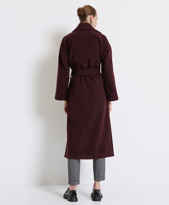 Access Fashion Long Coat With Tie Belt