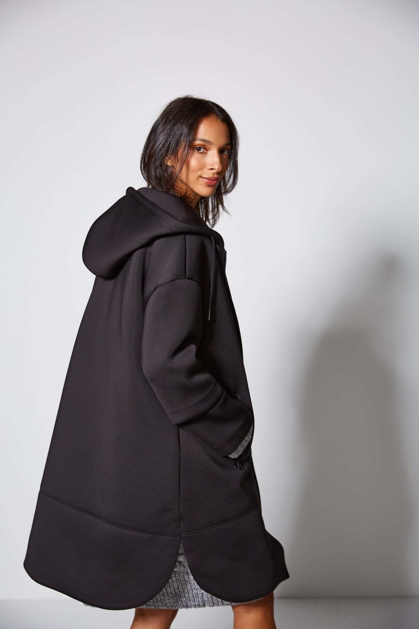 VAN-DOS Black Neoprene Coat