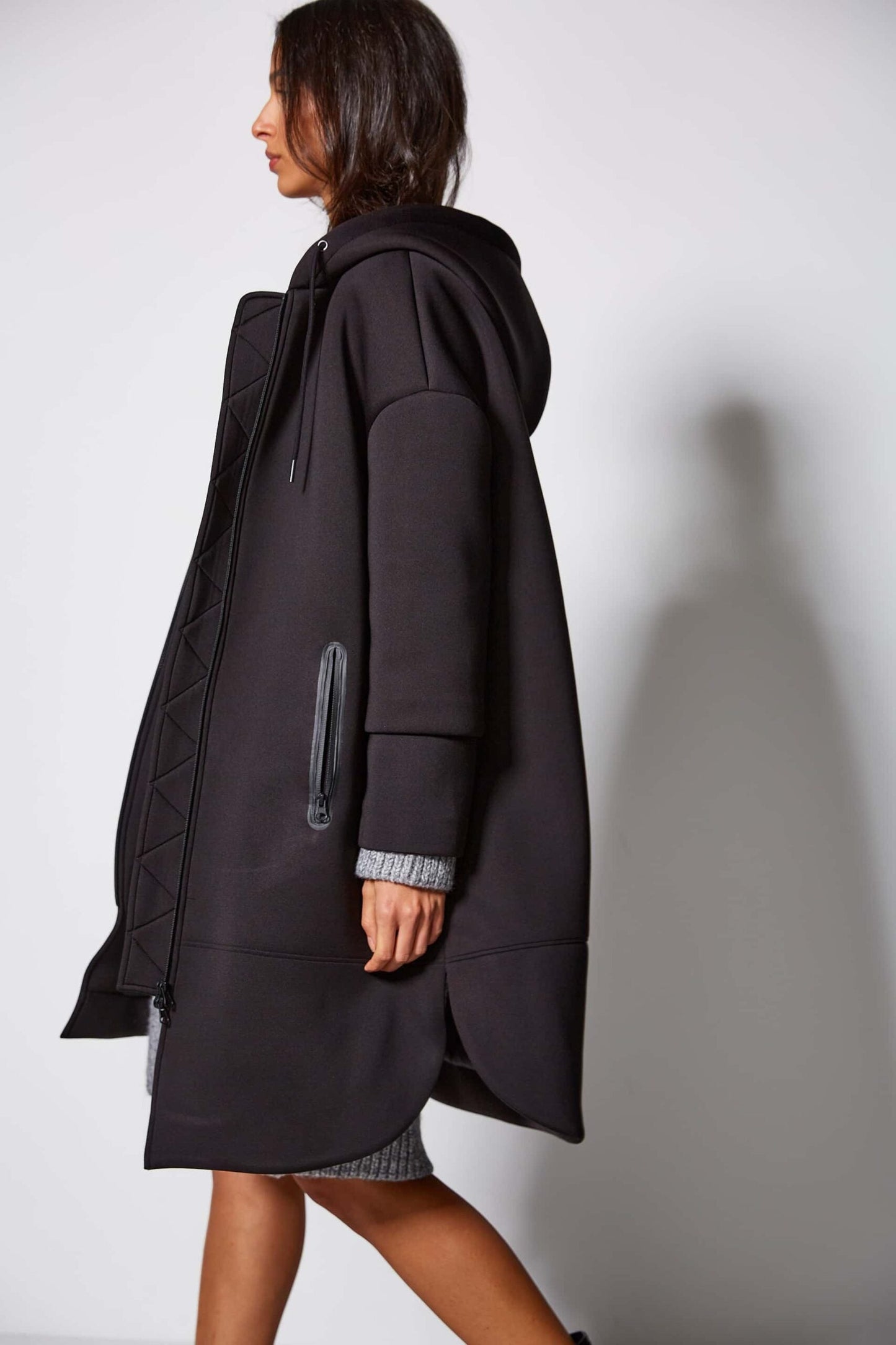 VAN-DOS Black Neoprene Coat