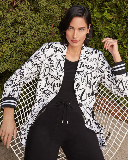 Joseph Ribkoff Graffiti Print Blazer