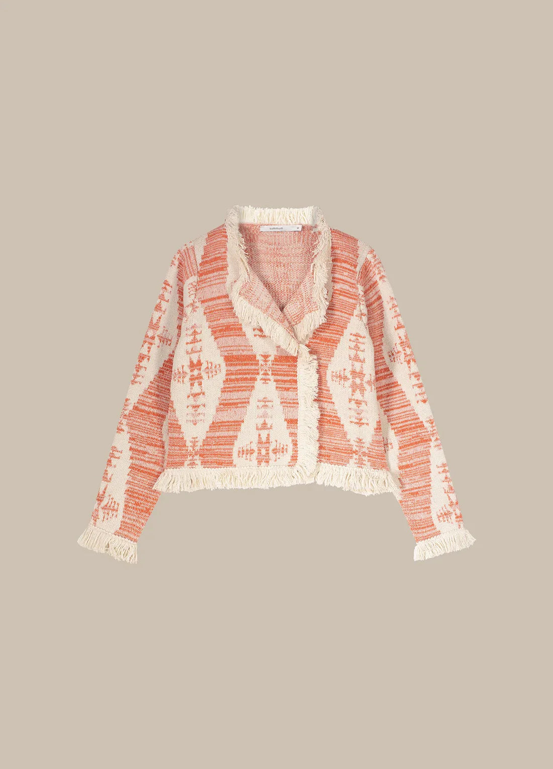 Summum Knitted Jacket With Jacquard Print