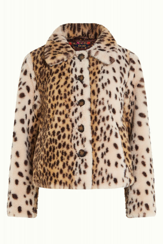 KING LOUIE Ivory Anais Cheetah Fur