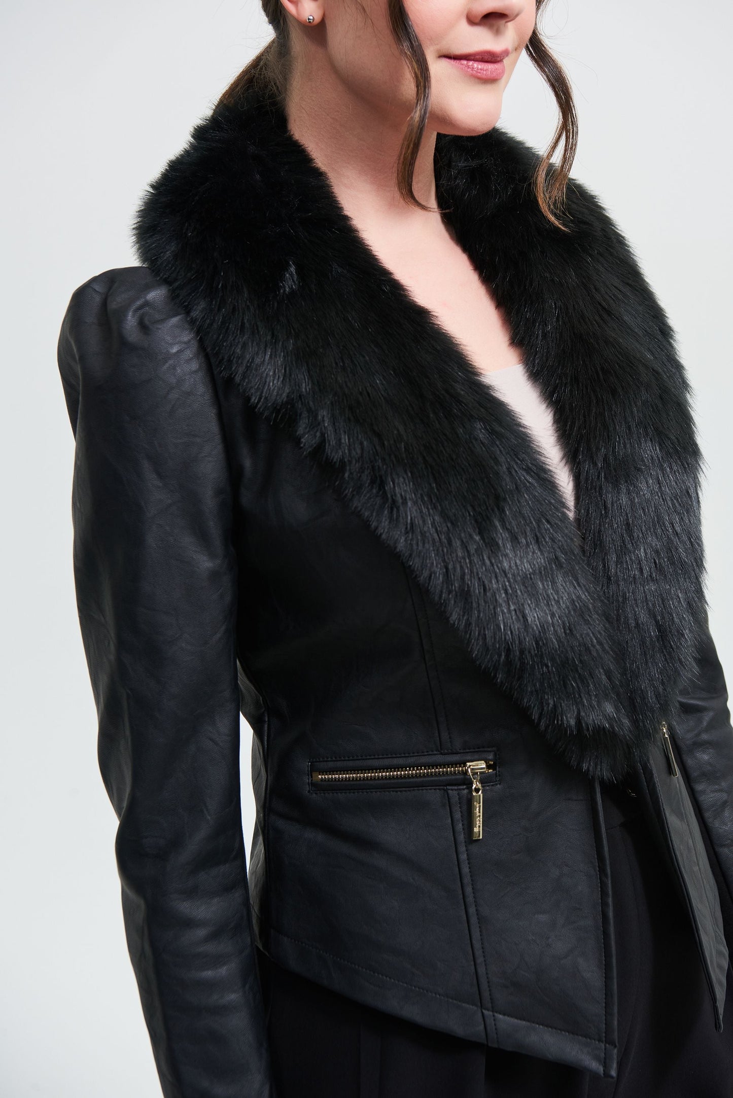 Joseph Ribkoff Faux Fur Jacket