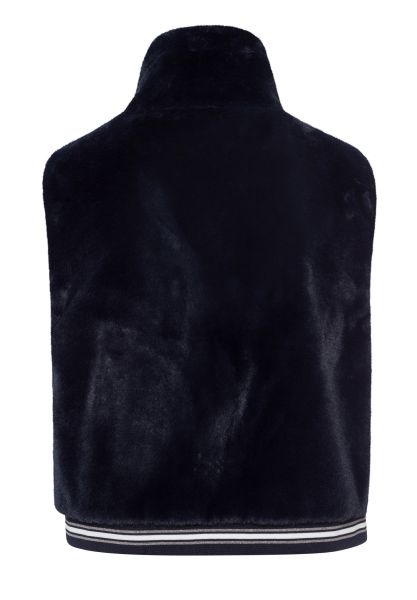 Tuzzi Sea Blue Faux Fur Sleeveless Gillet