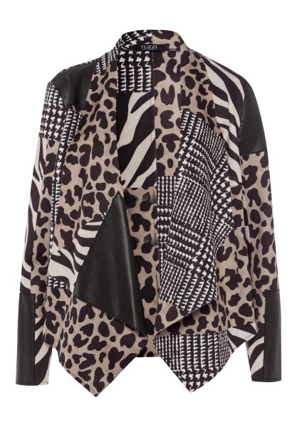 Tuzzi Animal Print Fearless Attitude Waterfall Blazer