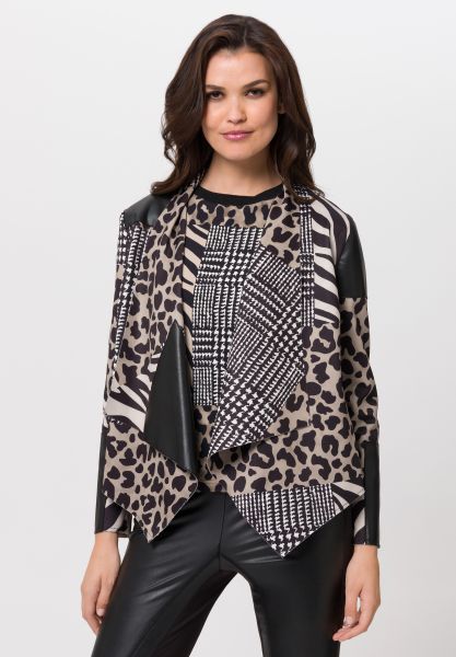 Tuzzi Animal Print Fearless Attitude Waterfall Blazer