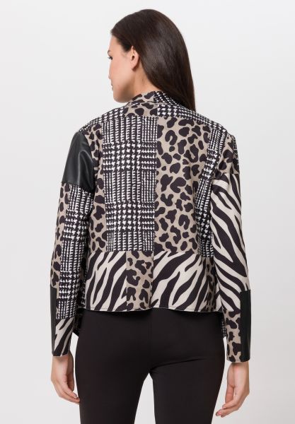 Tuzzi Animal Print Fearless Attitude Waterfall Blazer