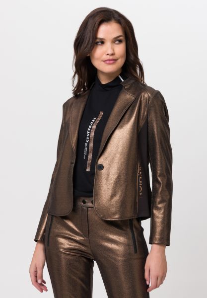 Tuzzi Bronze Metallic Long Sleeved Jacket