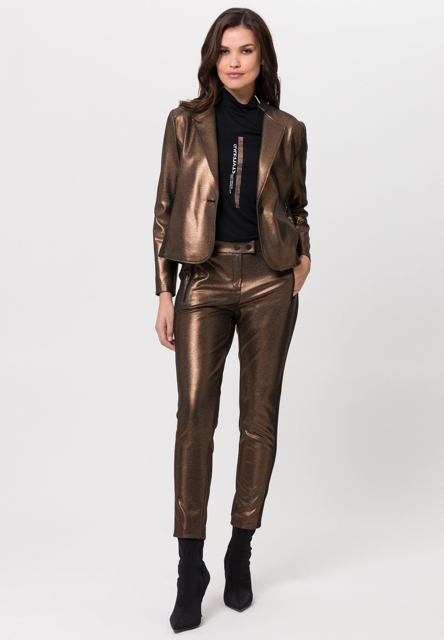 Tuzzi Bronze Metallic Long Sleeved Jacket