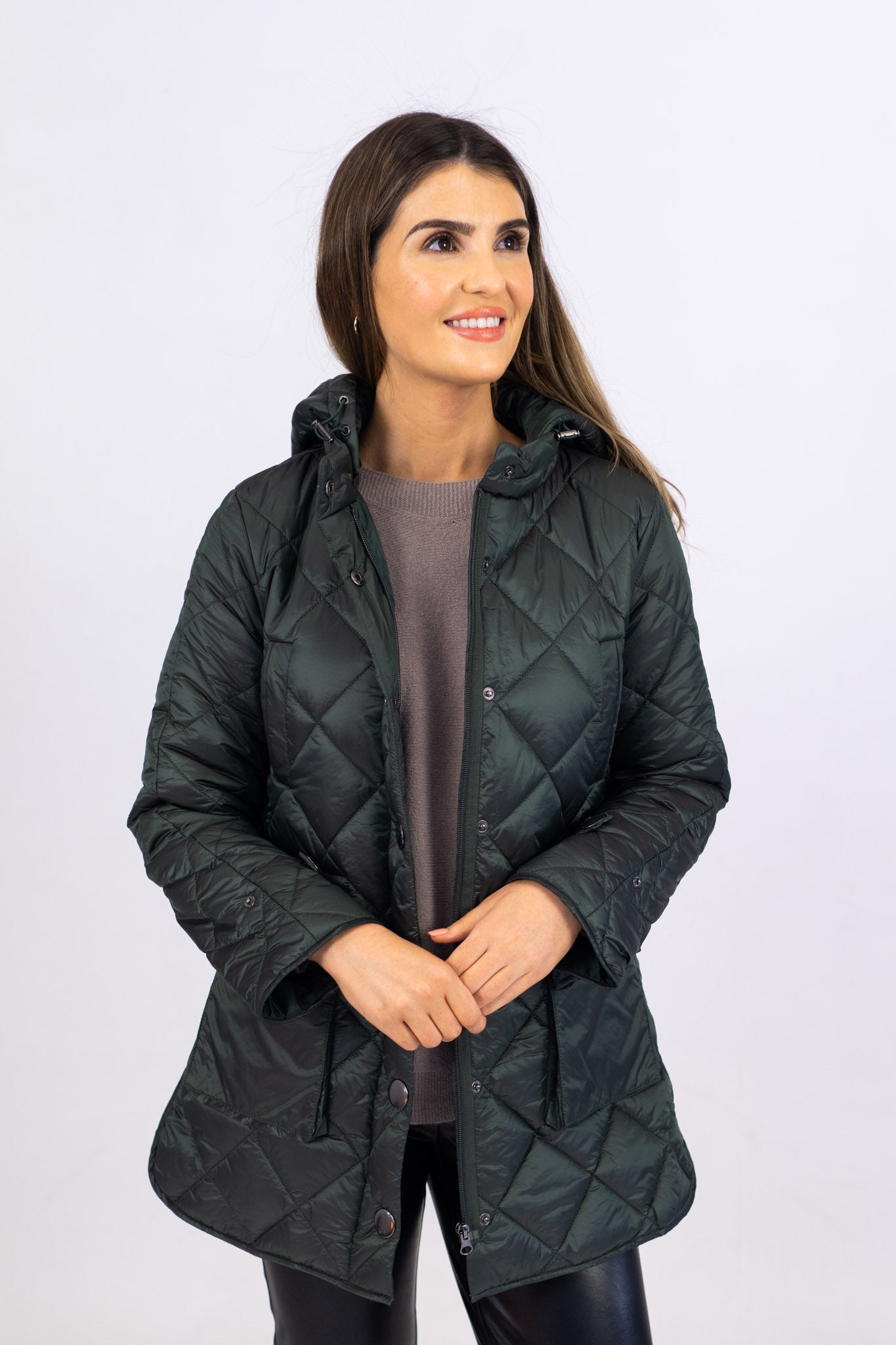 Md'M Dark Ceder Quilted Parka