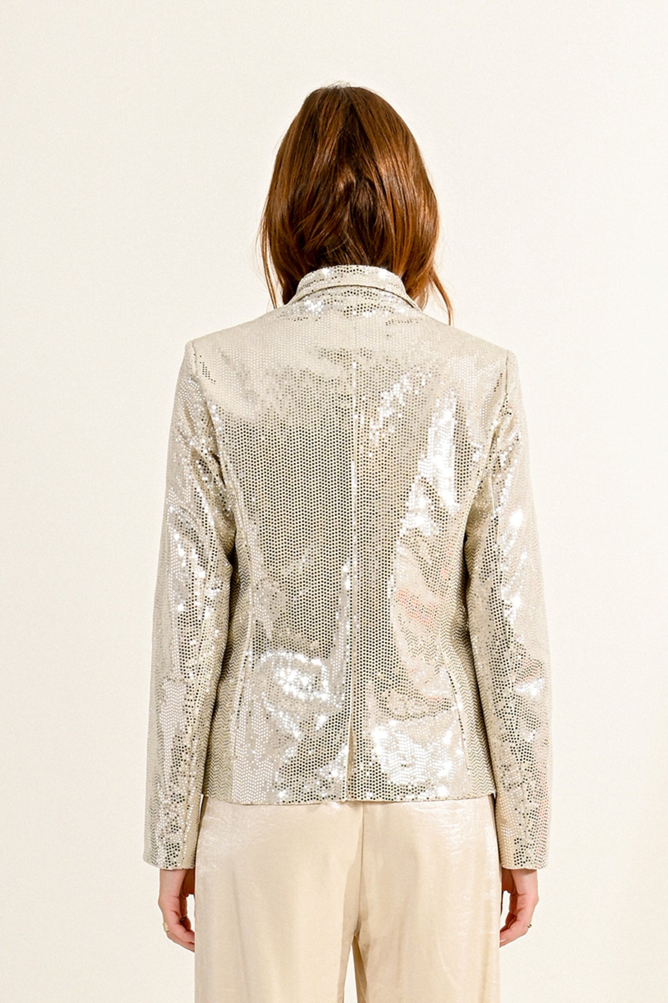 Molly Bracken Gold Sparkle Blazer