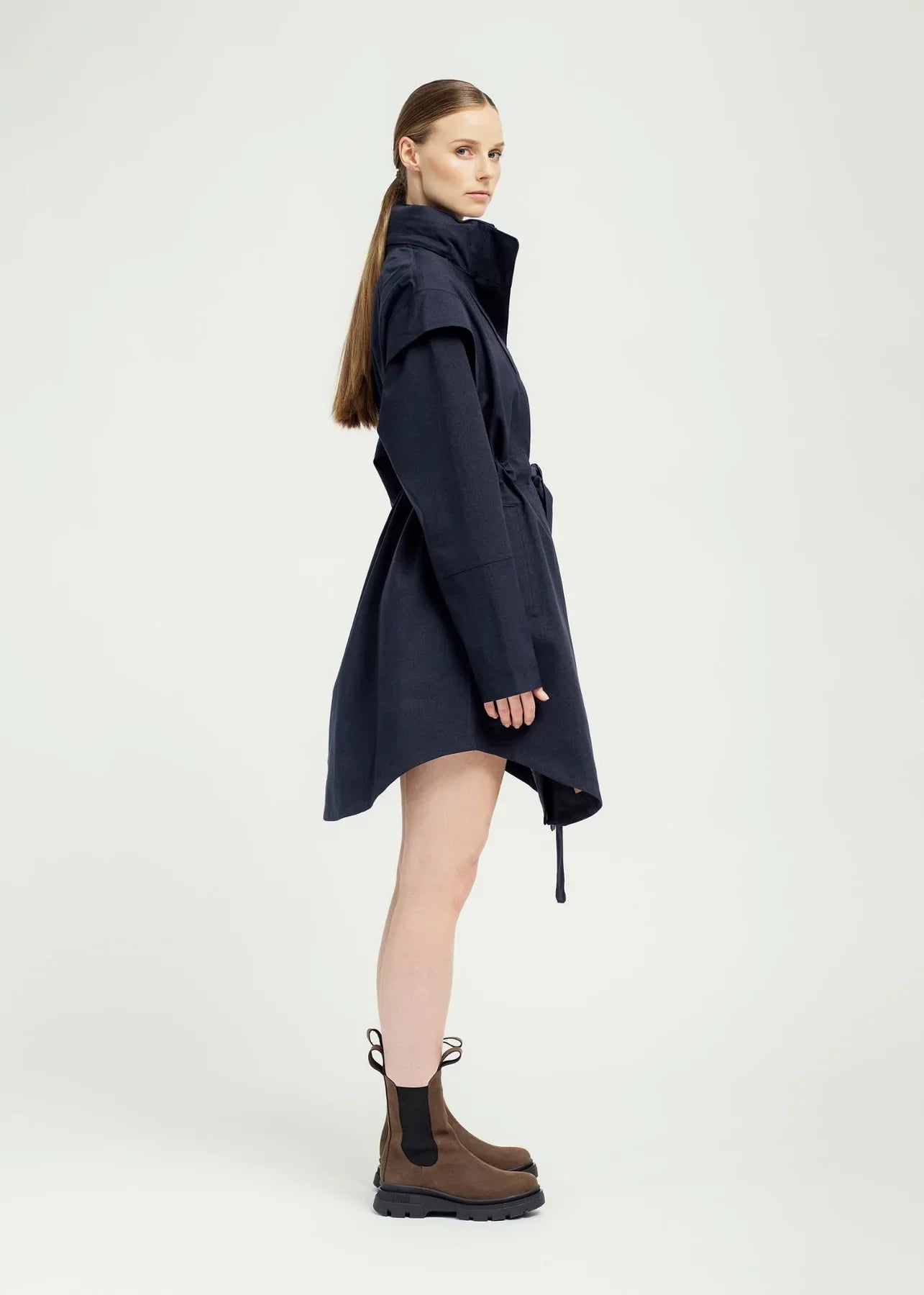 BRGN Monsun Dark Navy Coat