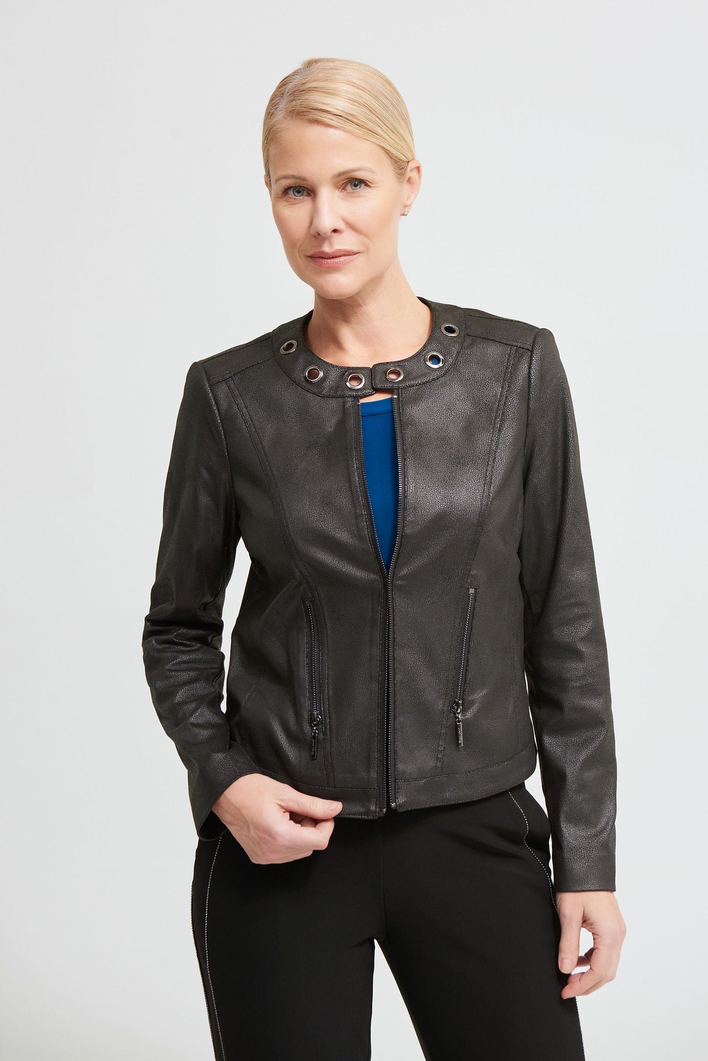 Joseph Ribkoff Faux Leather Jacket