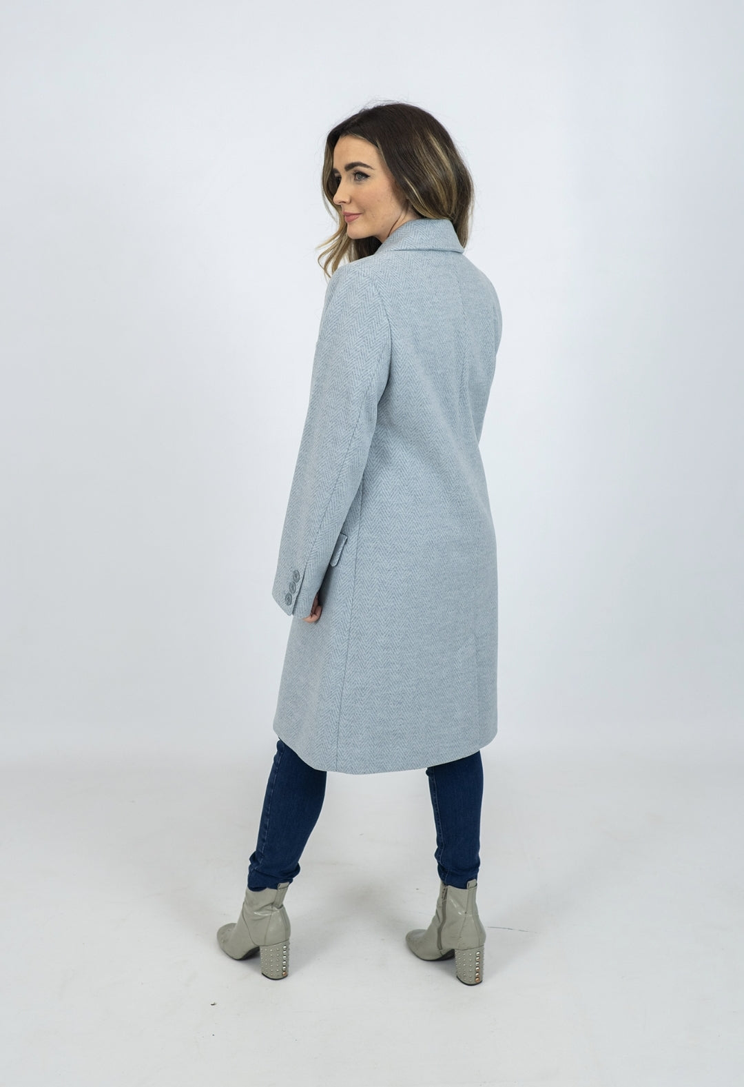 Md'M Blue Wool Coat