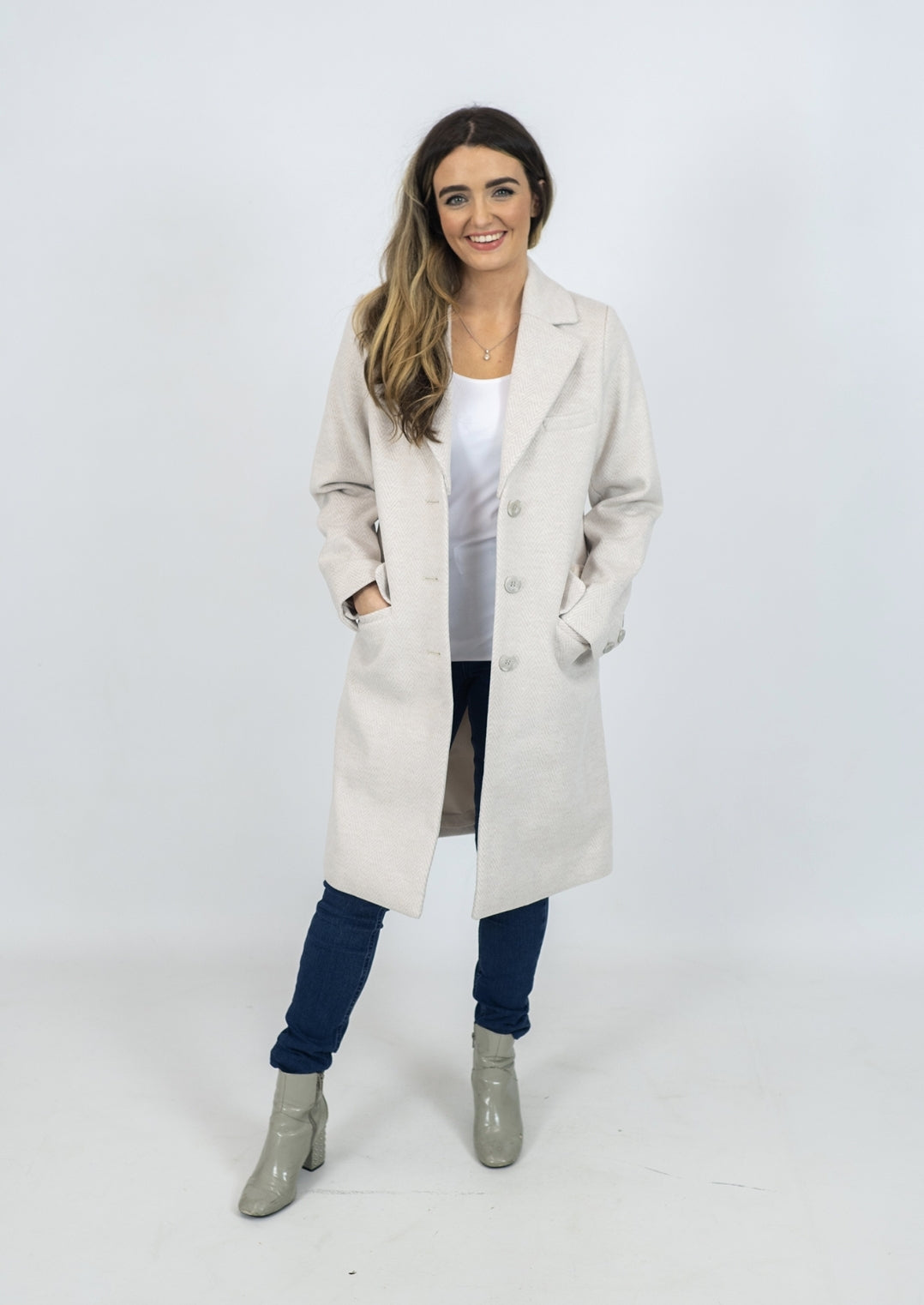 Md'M Beige Wool Coat