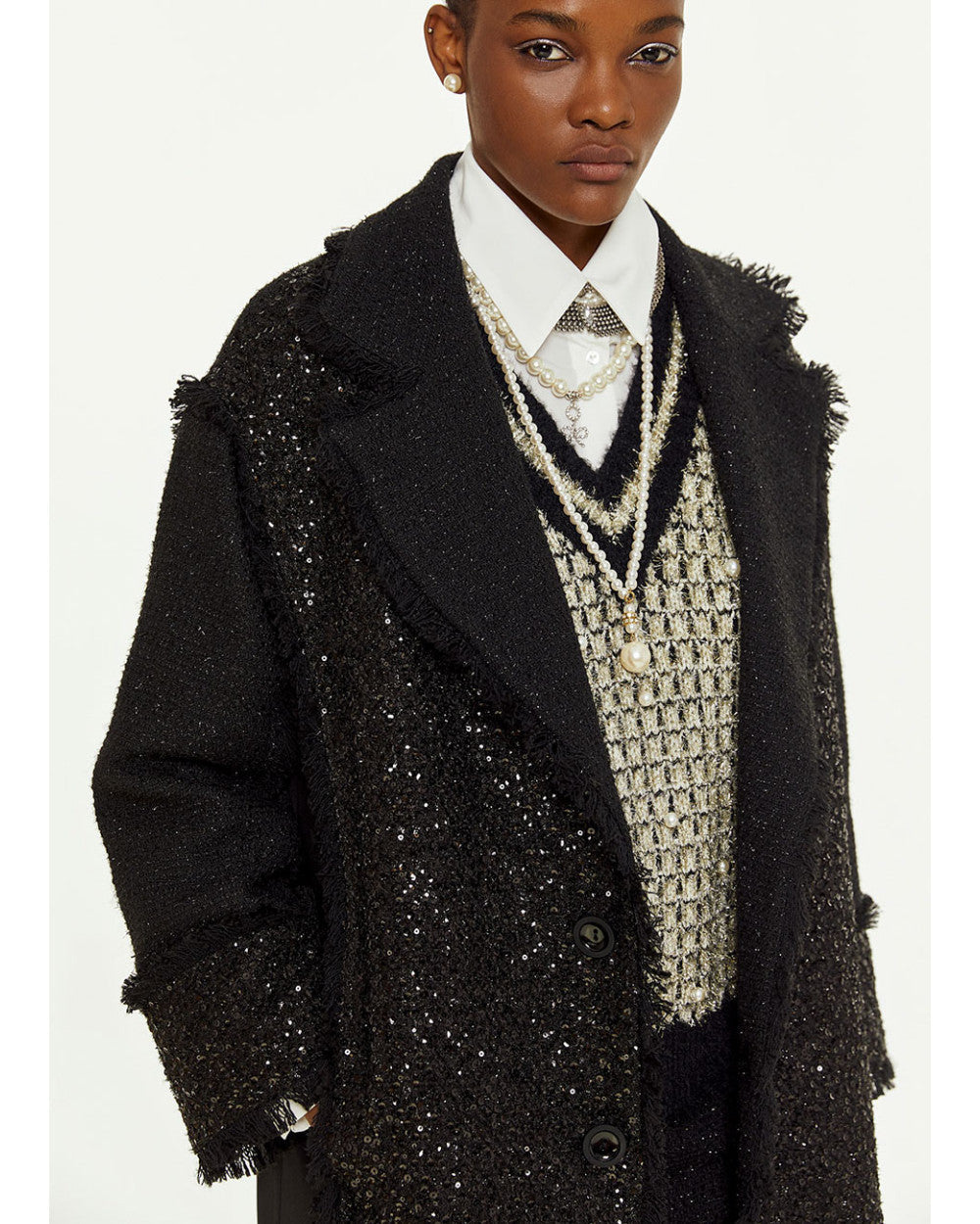 Access Long Sequin Coat