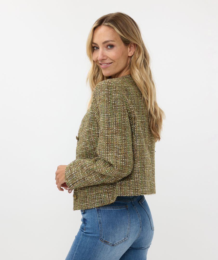 Esqualo Short Green Tweed Multi Multi Coloured Blazer