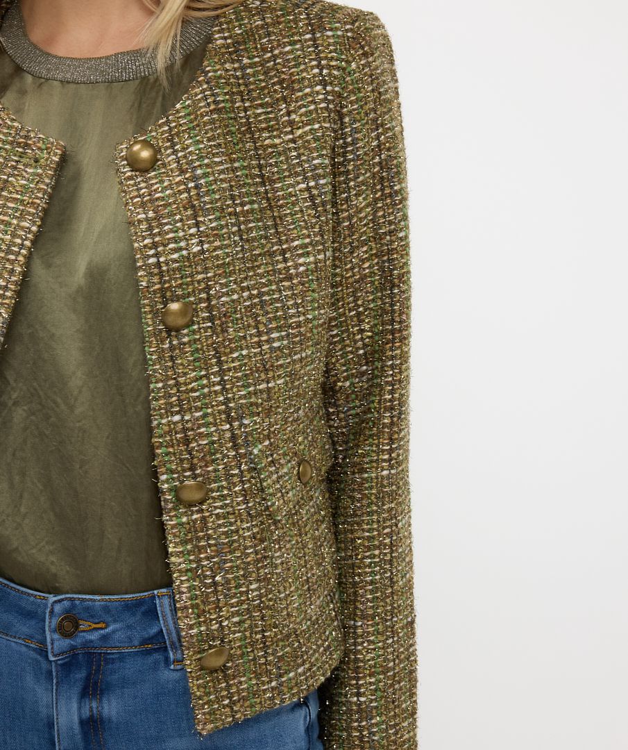 Esqualo Short Green Tweed Multi Multi Coloured Blazer