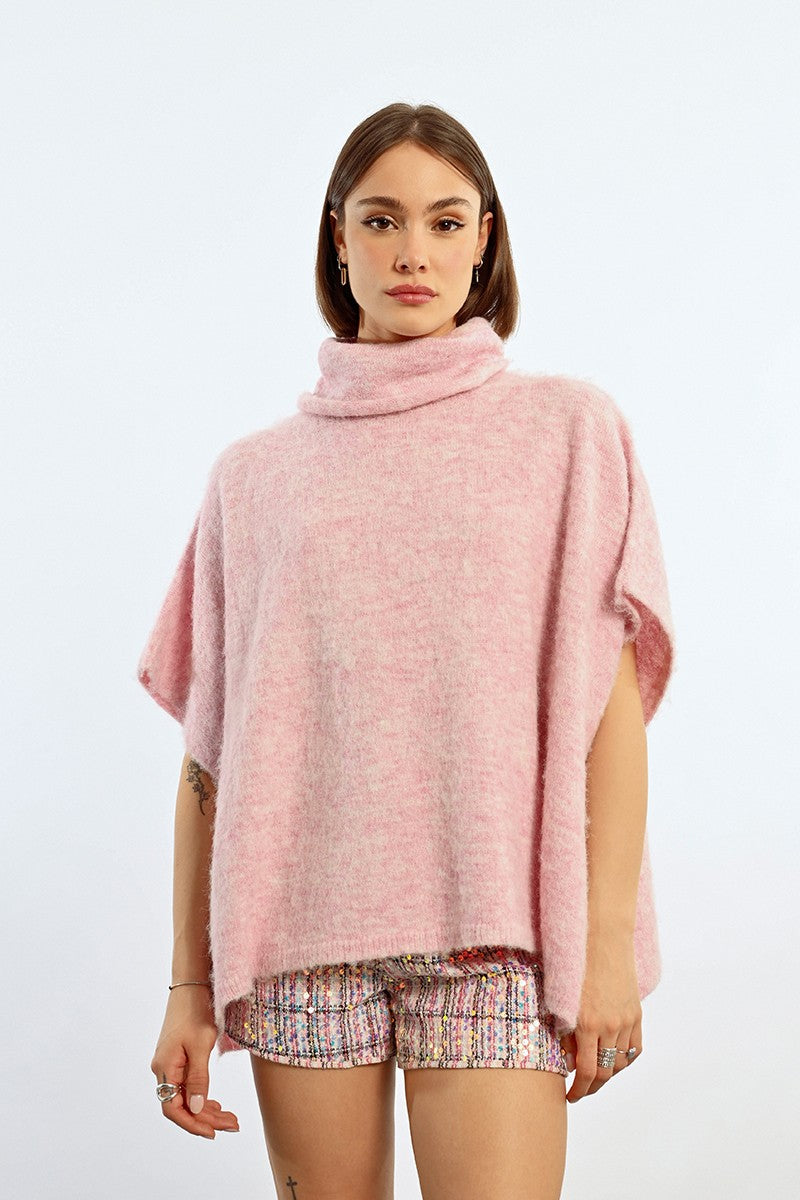 Lili Sidonio Light Pink Multi Poncho