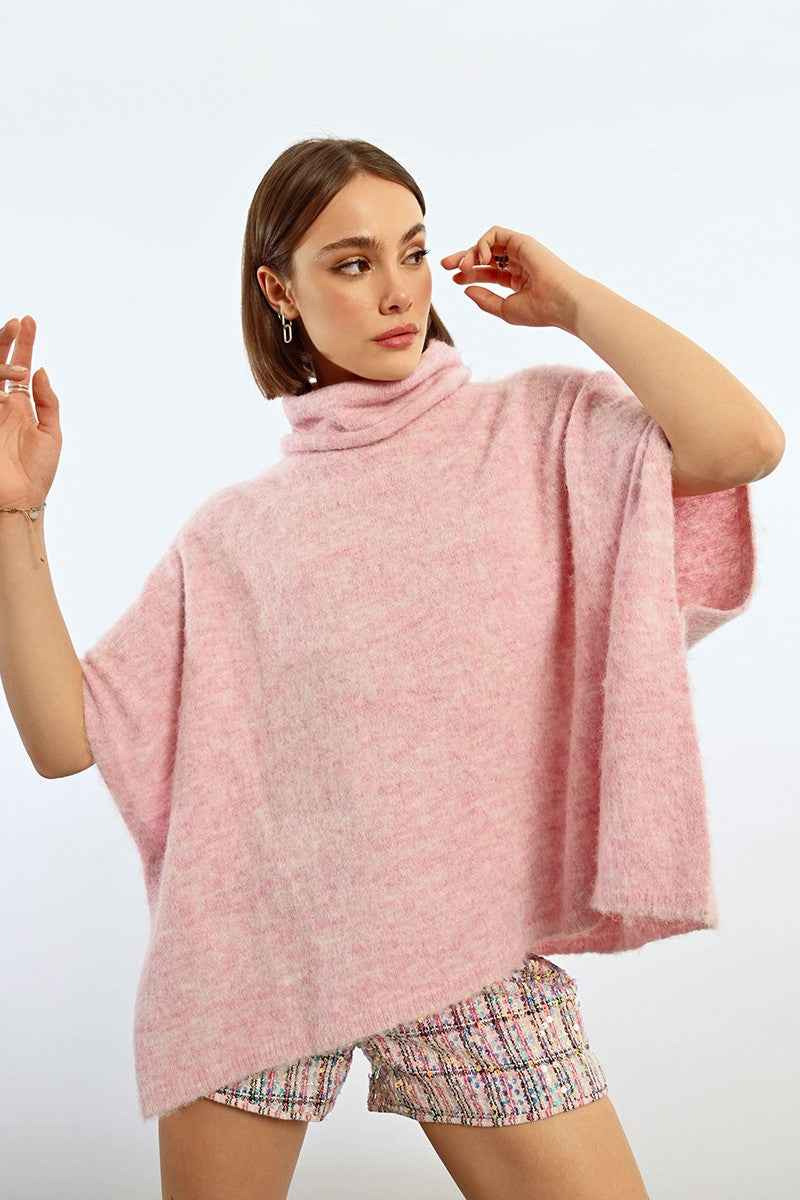 Lili Sidonio Light Pink Multi Poncho