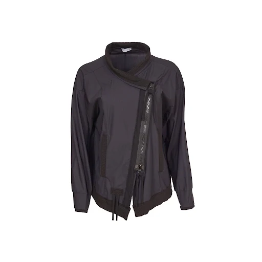 Naya Black Mixed Jacket With Zip